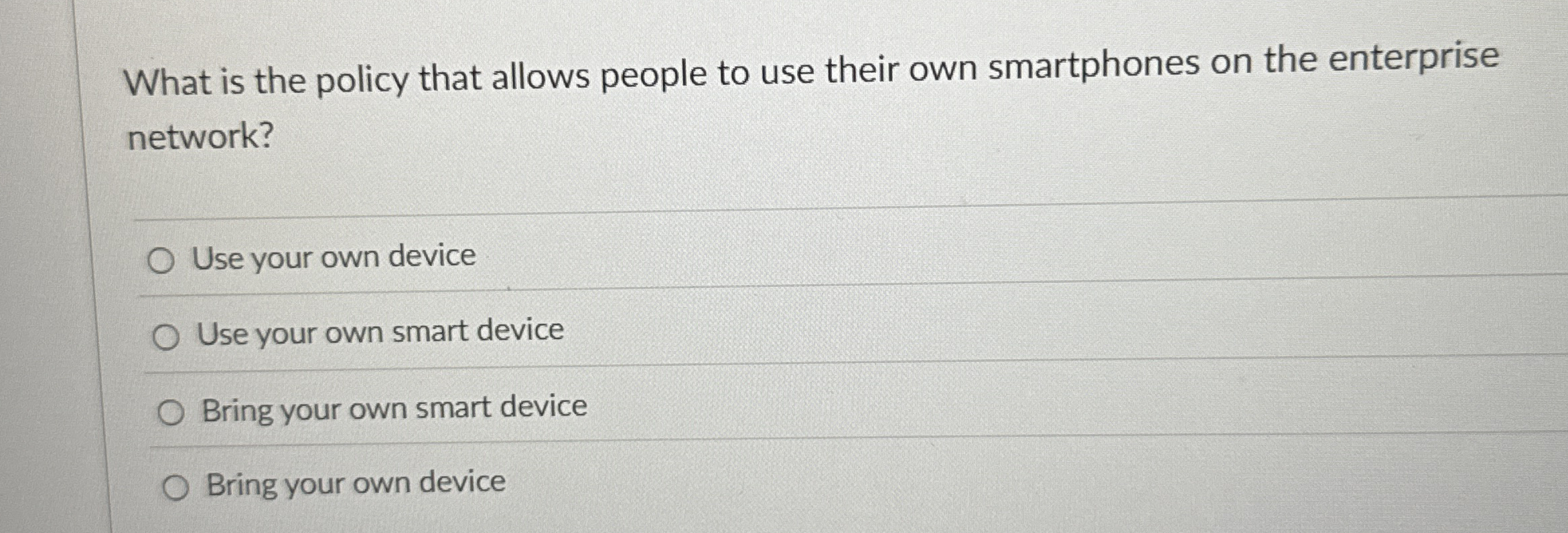 What is the policy that allows people to use