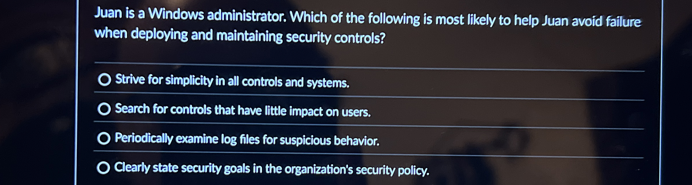 Juan is a Windows administrator. Which of the