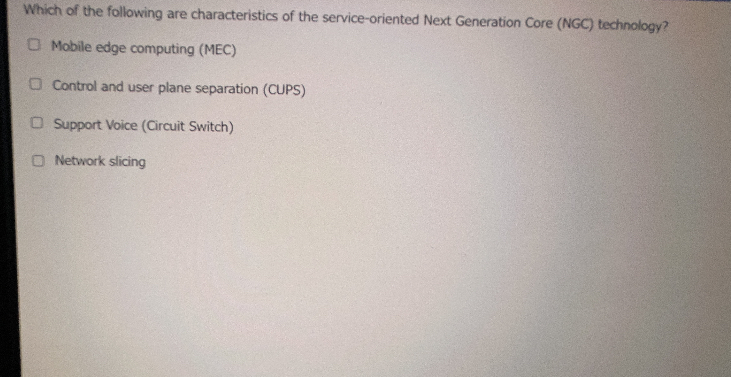 Which of the following are characteristics of the