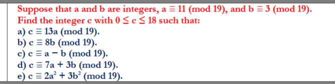 Suppose that a and b are integers, a - = 1 1 ( m