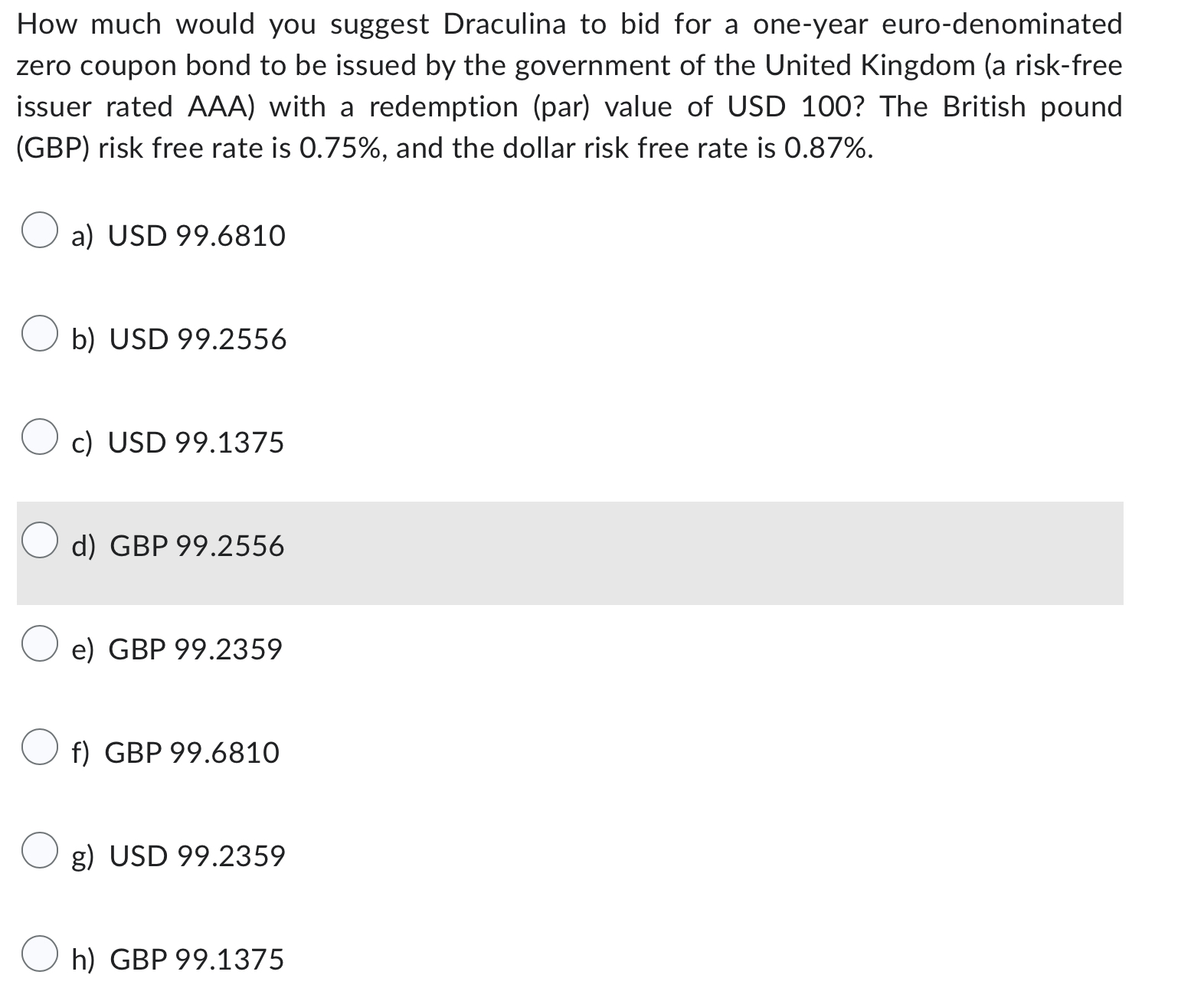 How much would you suggest Draculina to bid for a