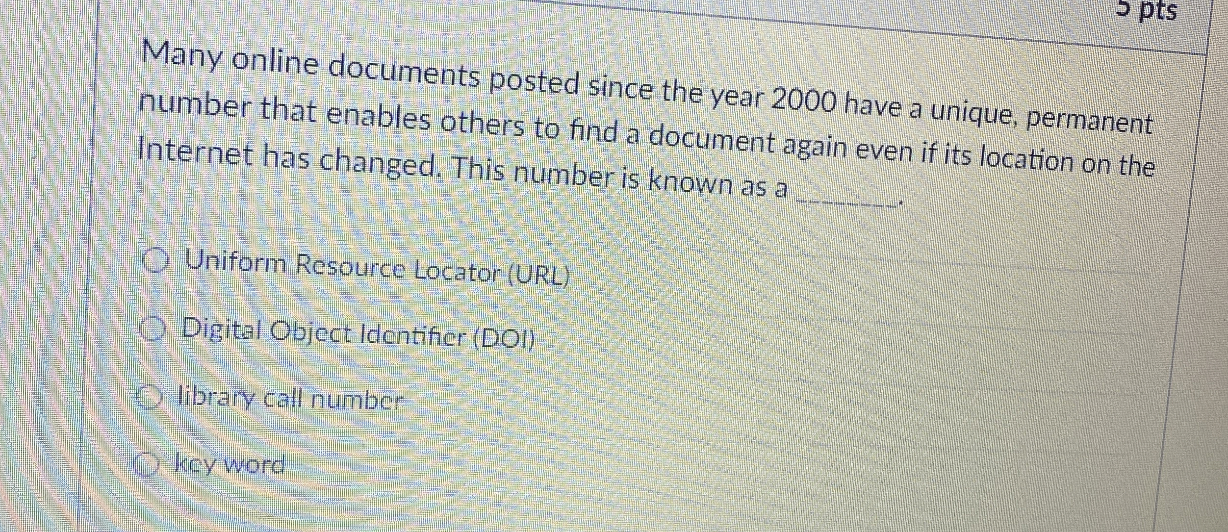 pts Many online documents posted since the year 2