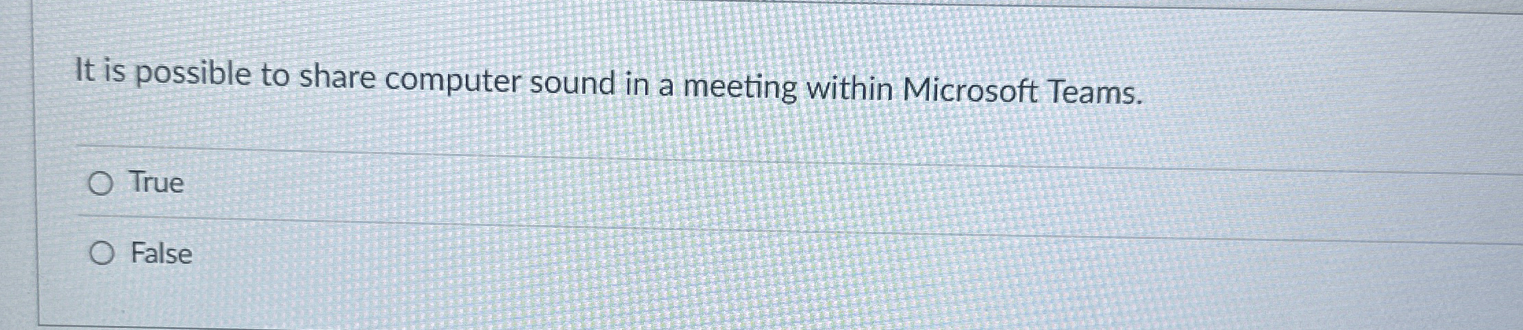 It is possible to share computer sound in a