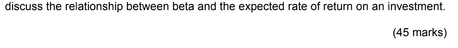 discuss the relationship between beta and the