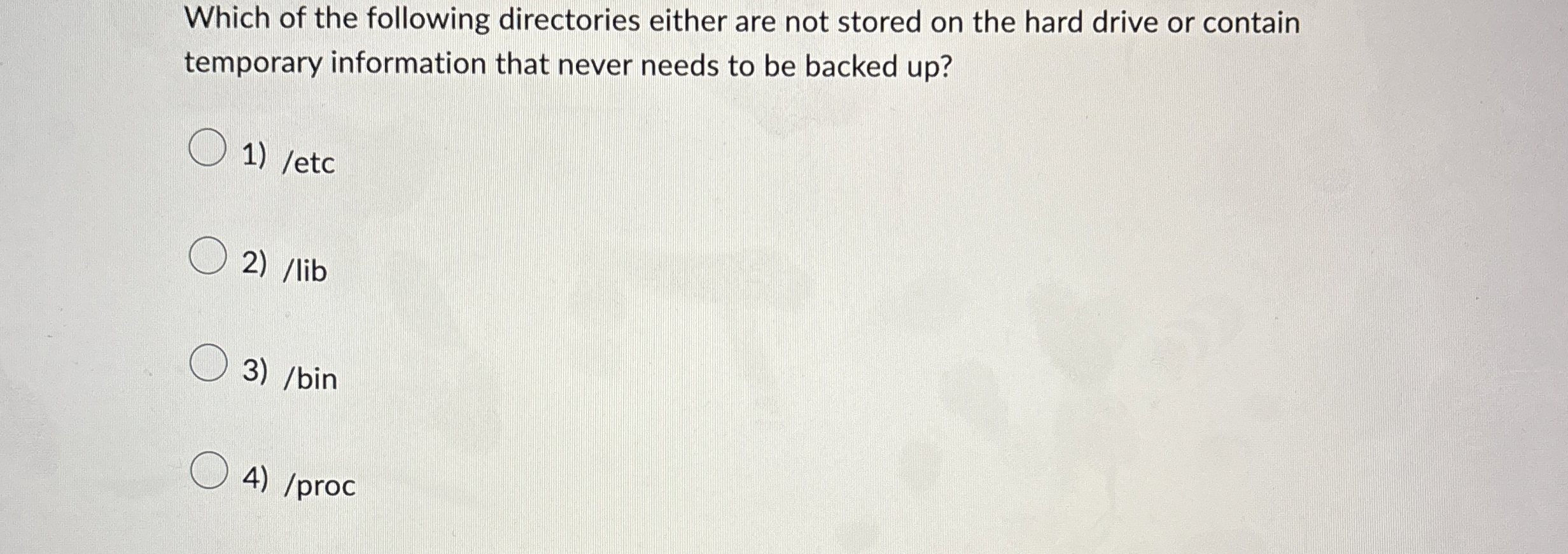 Which of the following directories either are not