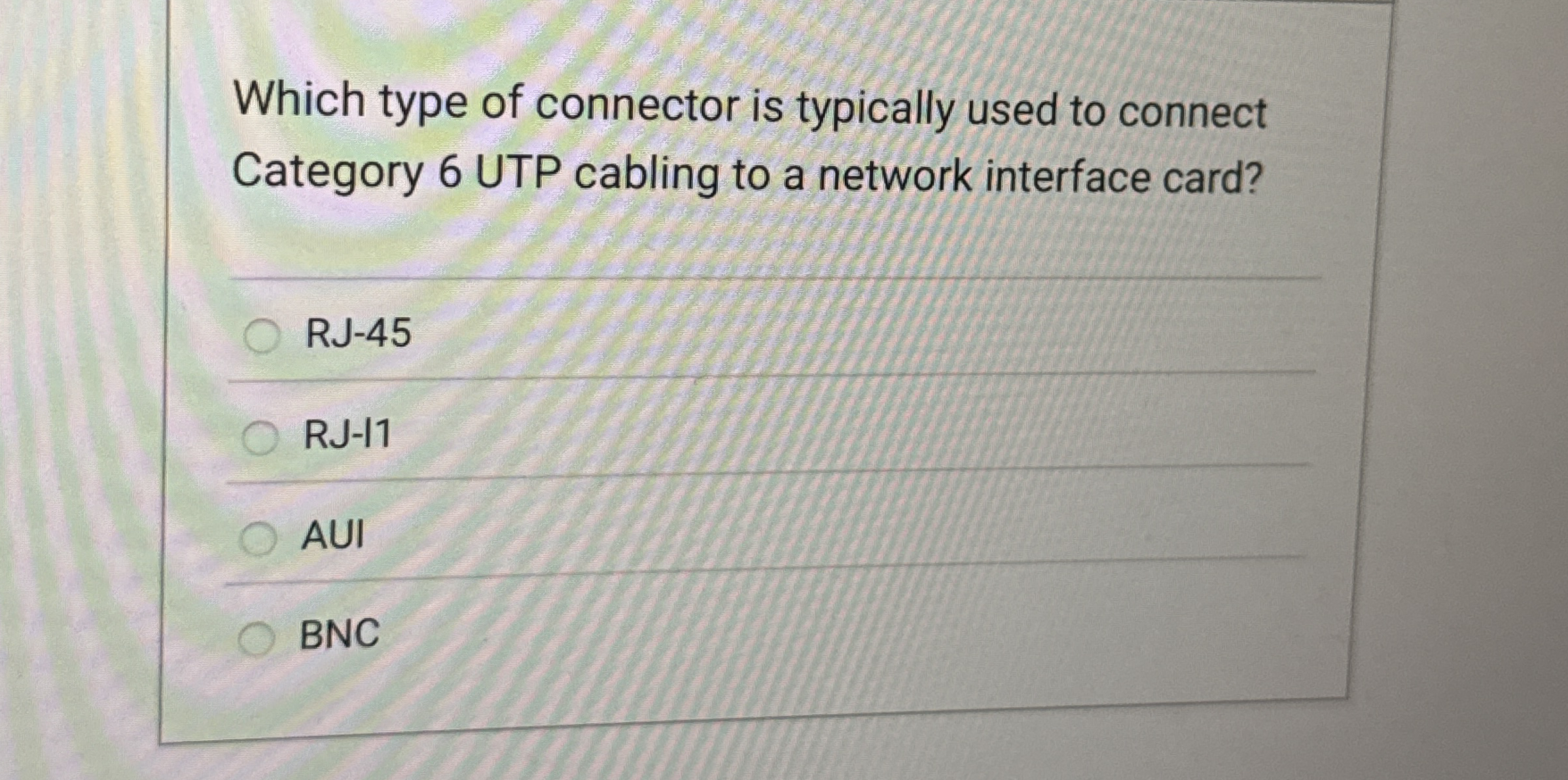 Which type of connector is typically used to