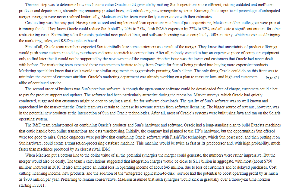 The next step was to determine how much extra