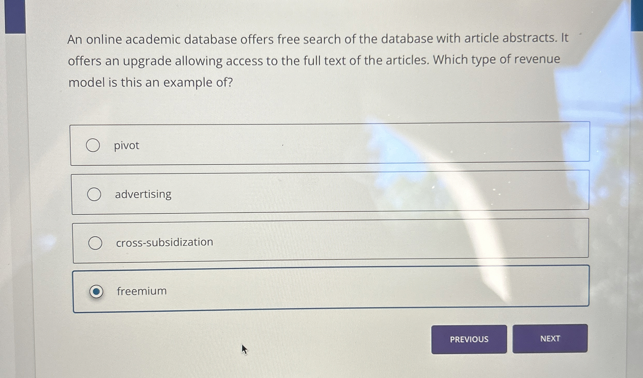 An online academic database offers free search of