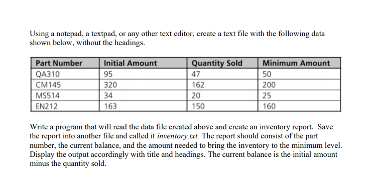Using a notepad, a textpad, or any other text