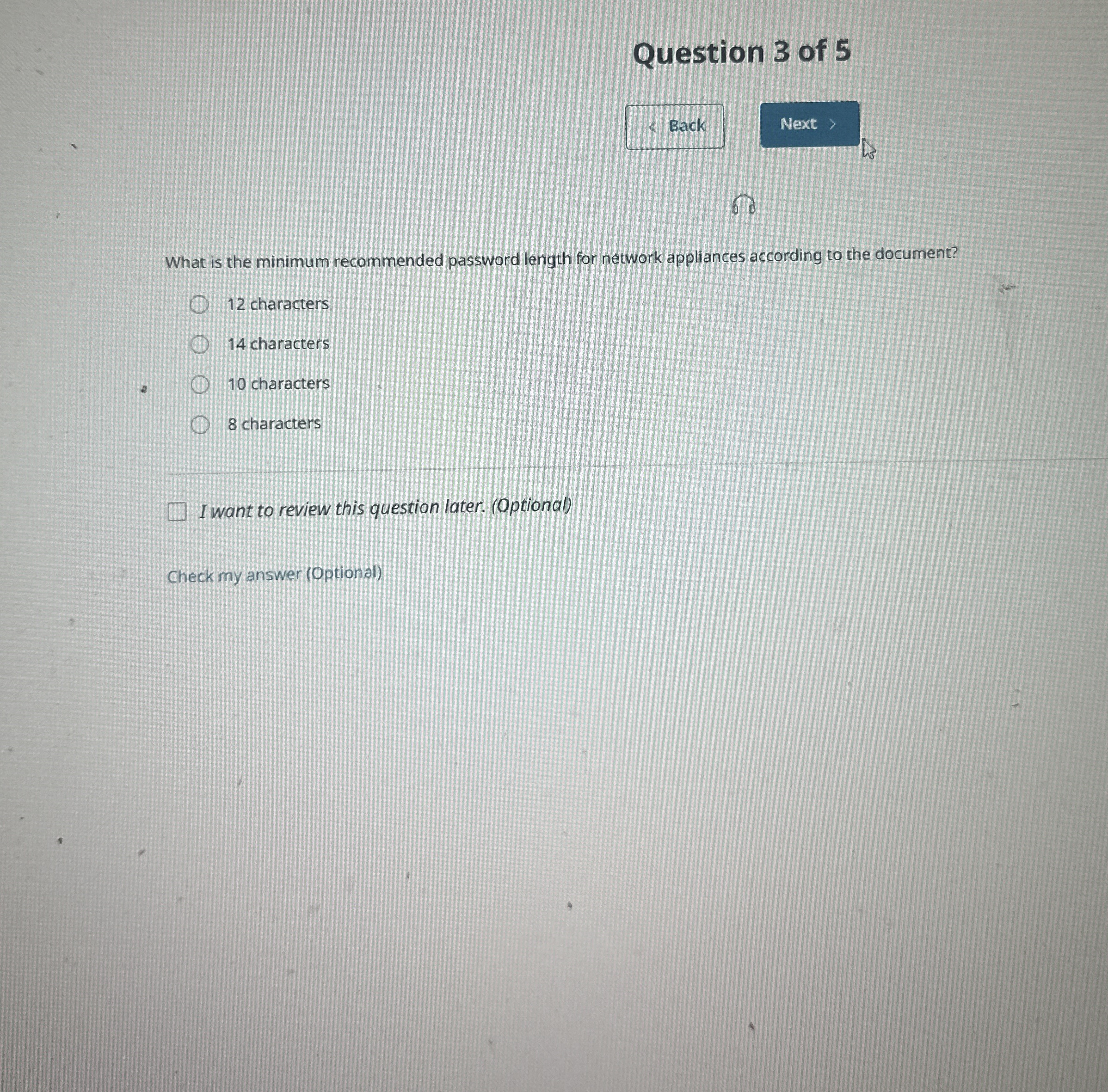 Question 3 of 5 Next  style=