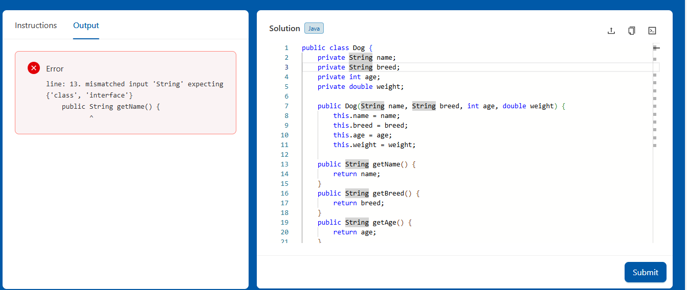 not sure how to fix this error