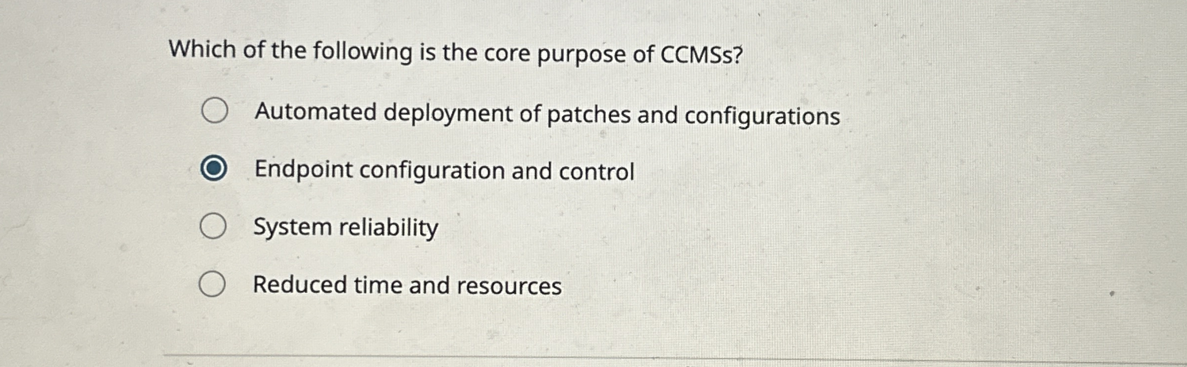 Which of the following is the core purpose of