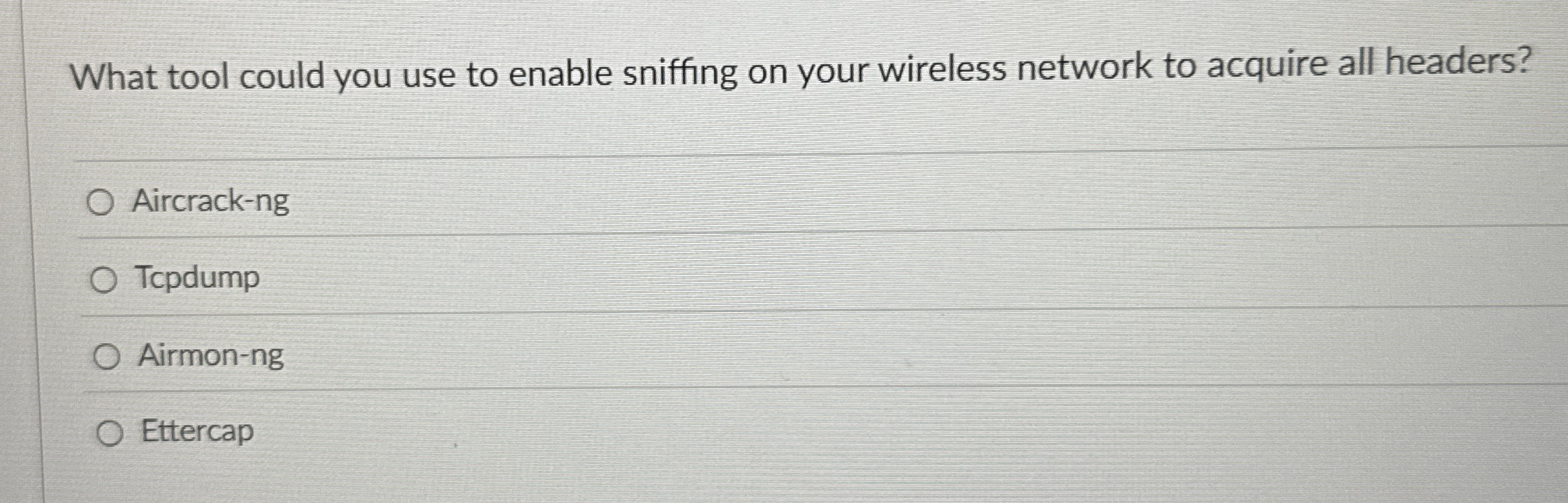 What tool could you use to enable sniffing on