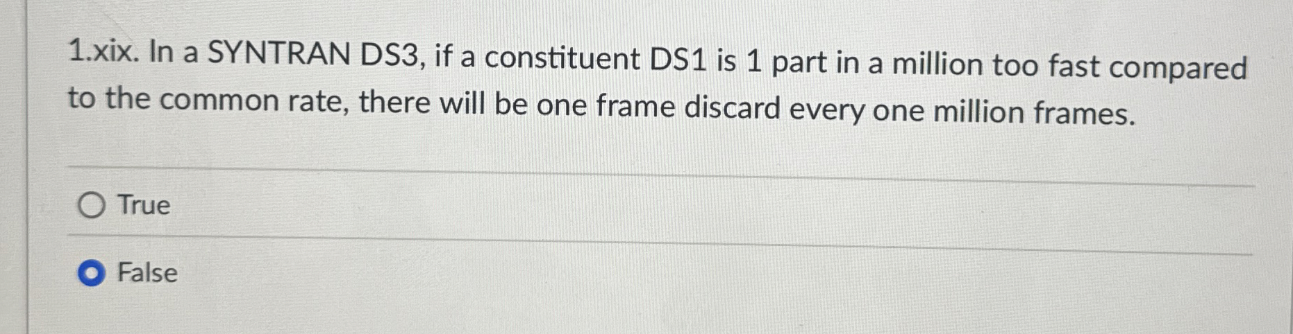 1 . xix. In a SYNTRAN DS 3 , if a constituent DS