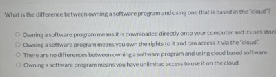 What is the difference between owning a software