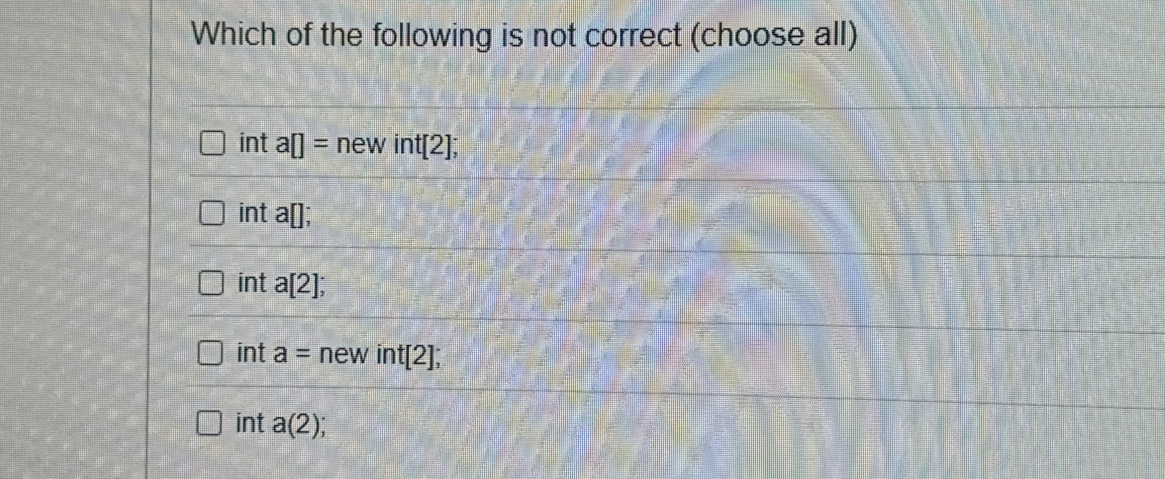 Which of the following is not correct ( choose