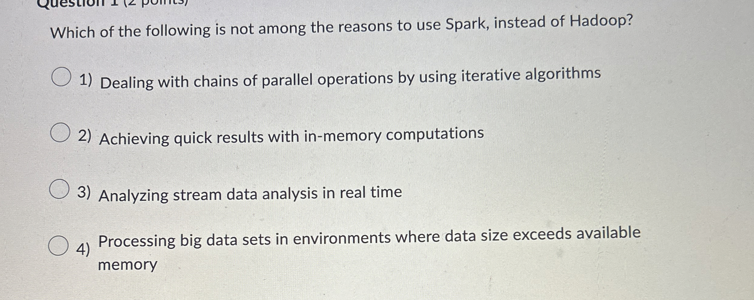 Which of the following is not among the reasons