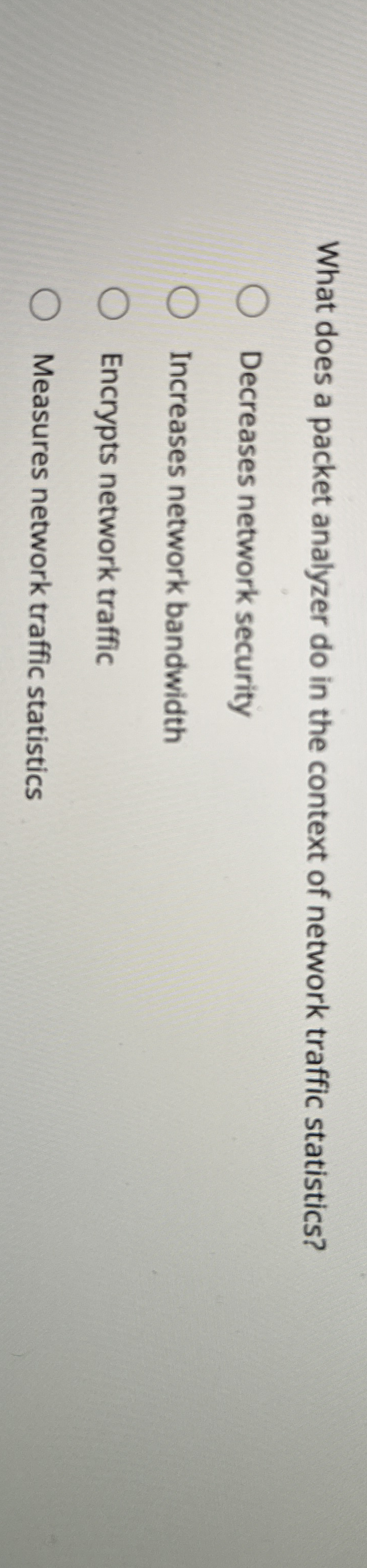 What does a packet analyzer do in the context of