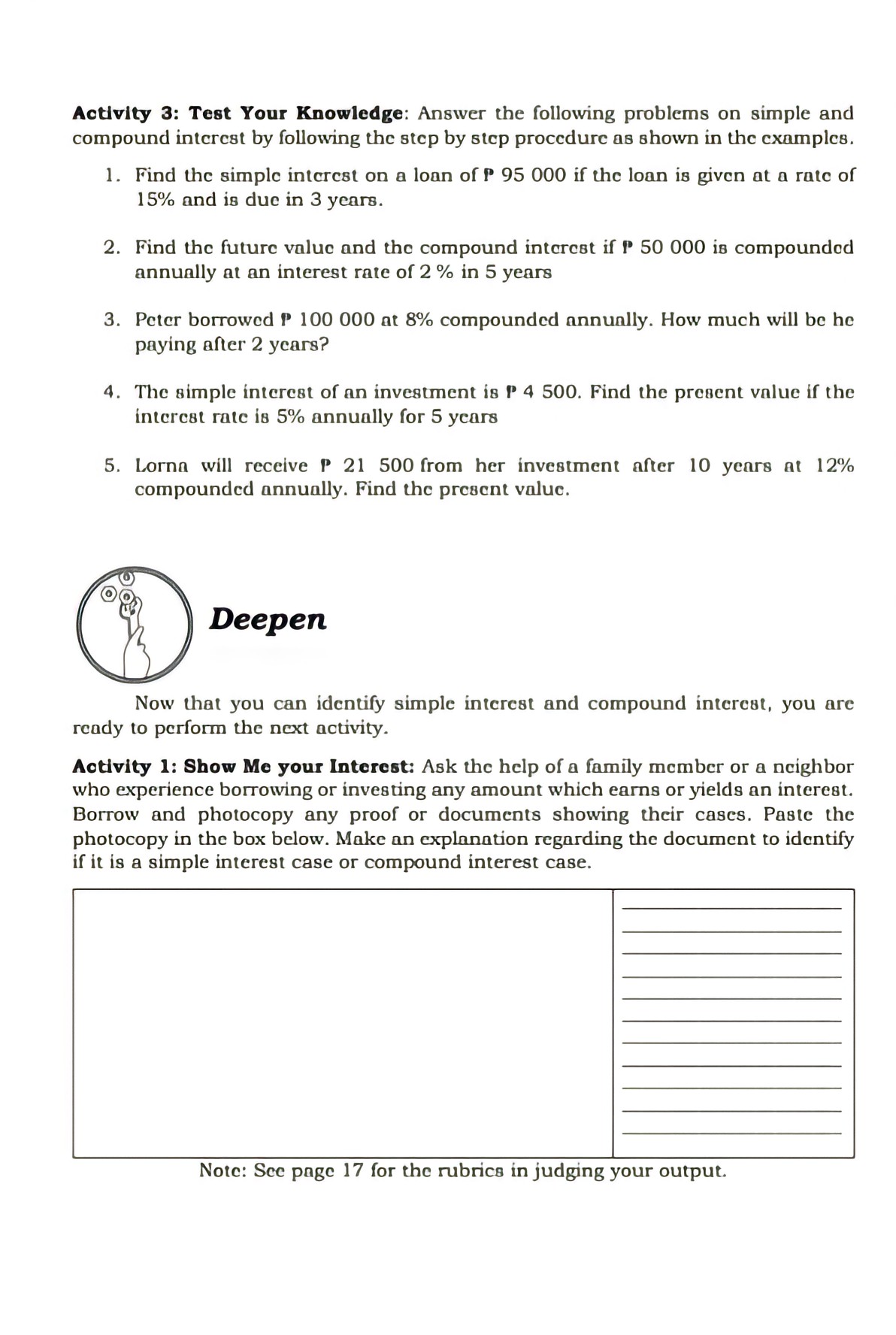 Activity 3: Test Your Knowledge: Answer the