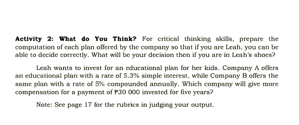 Activity 3: Test Your Knowledge: Answer the