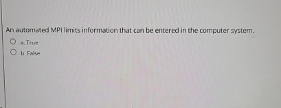 An automated MPI limits information that can be