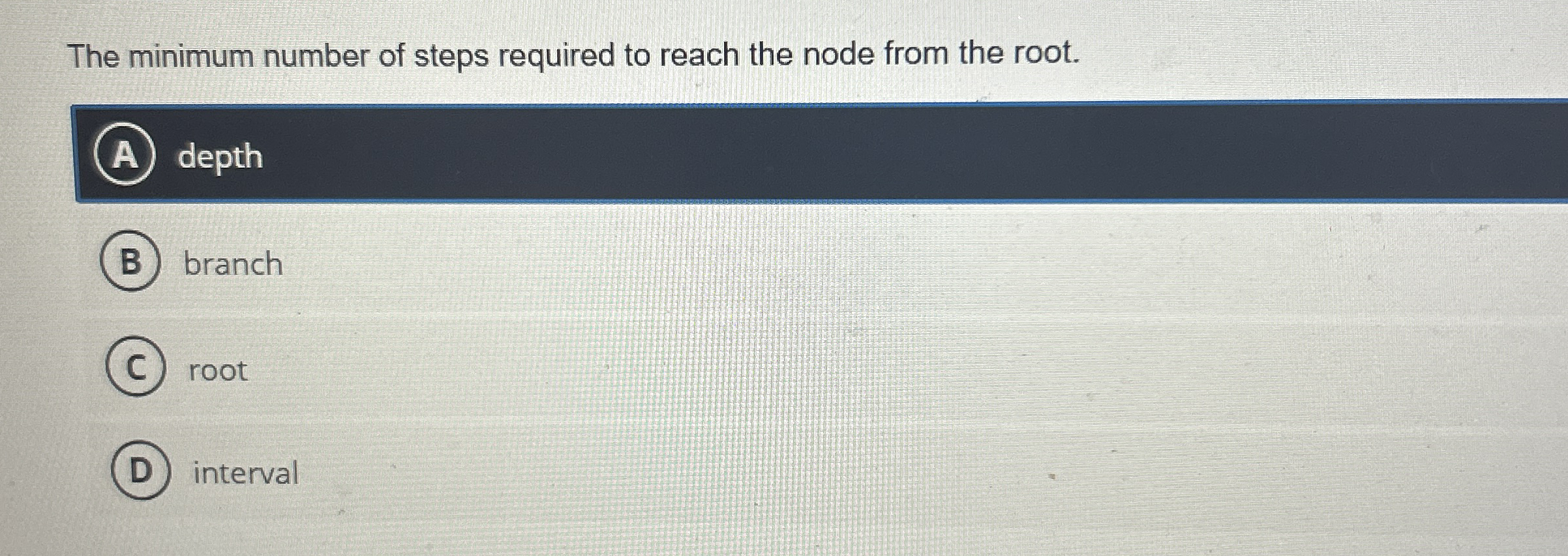 The minimum number of steps required to reach the