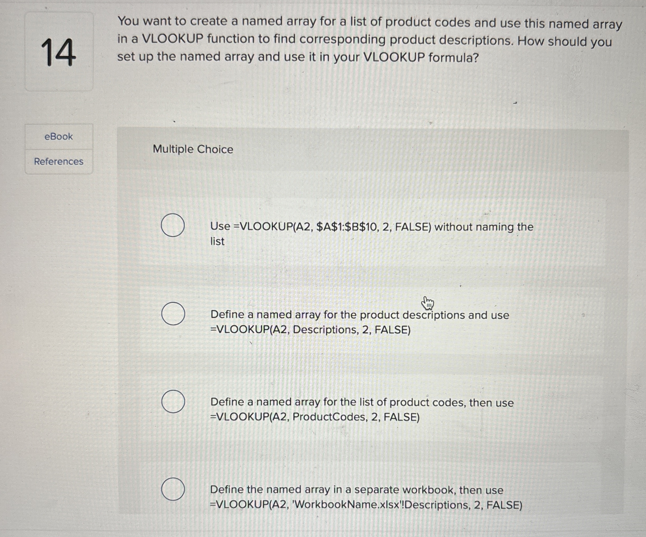 1 4 You want to create a named array for a list