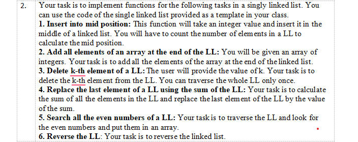 Your task is to implement functions for the