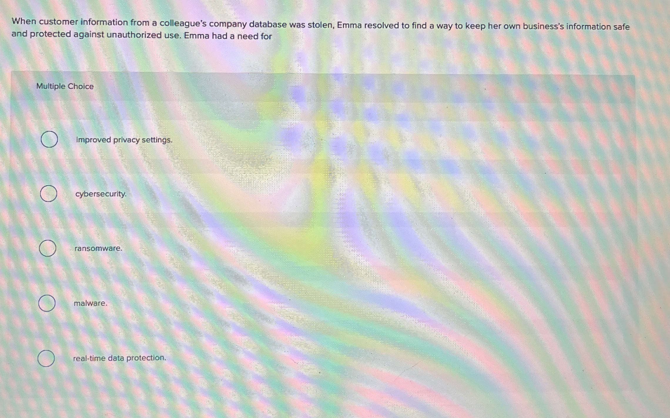 When customer information from a colleague's