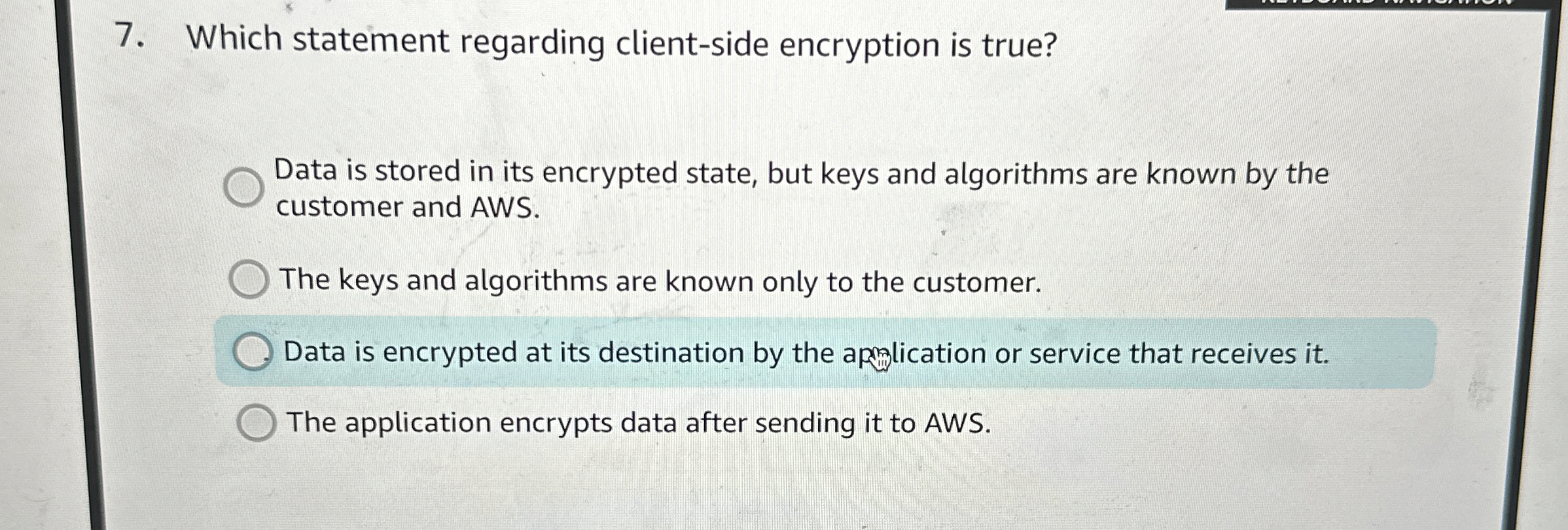 Which statement regarding client - side