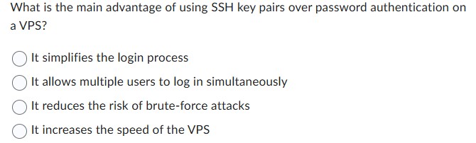What is the main advantage of using SSH key pairs