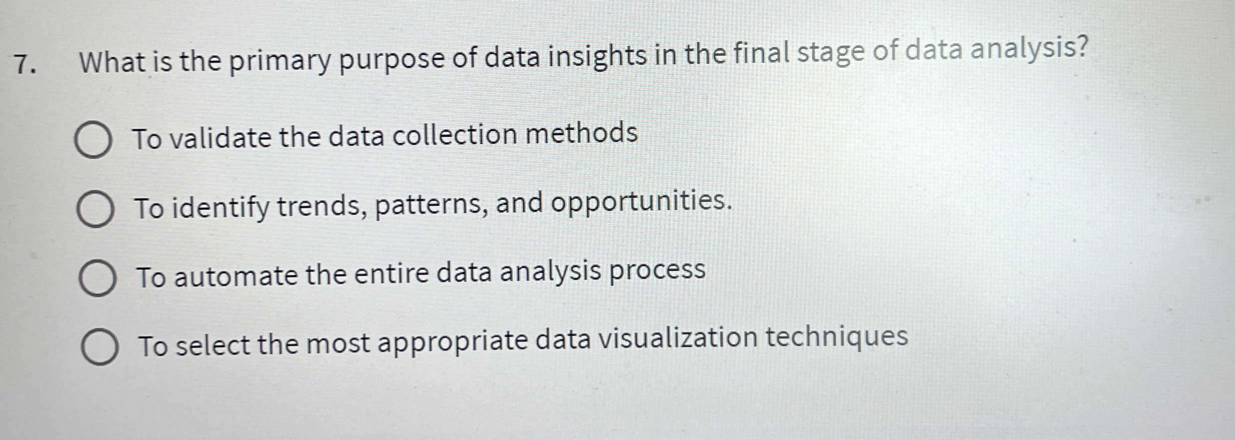 What is the primary purpose of data insights in