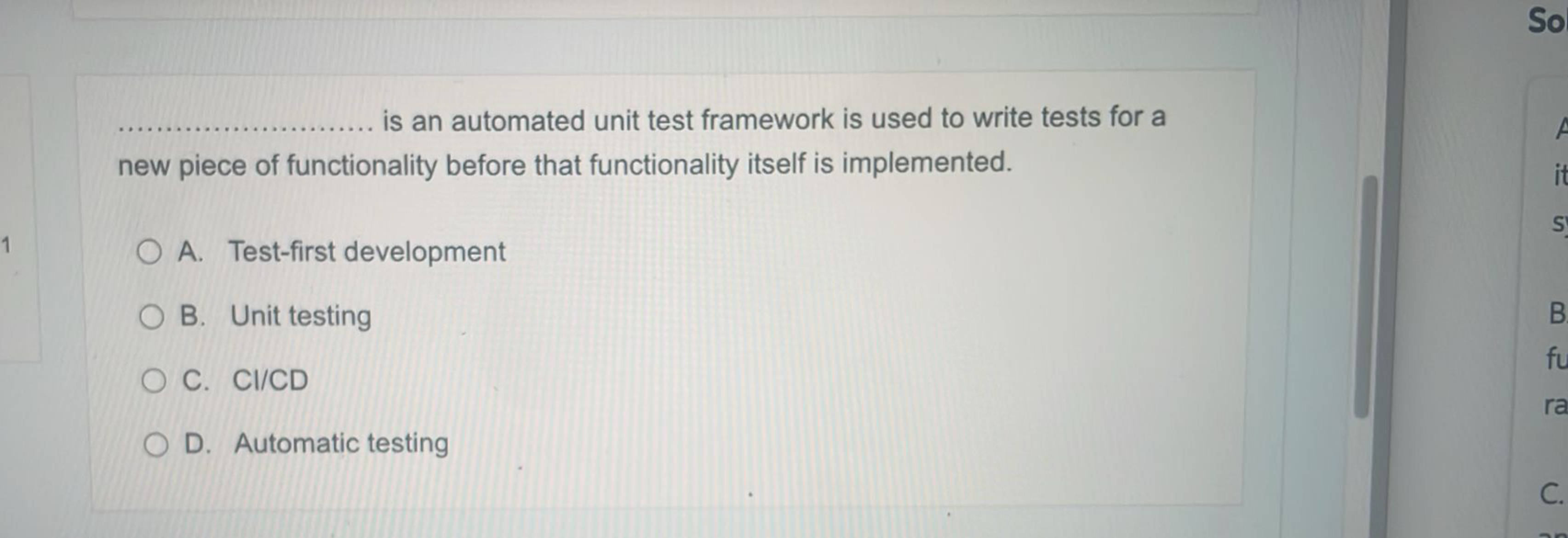is an automated unit test framework is used to