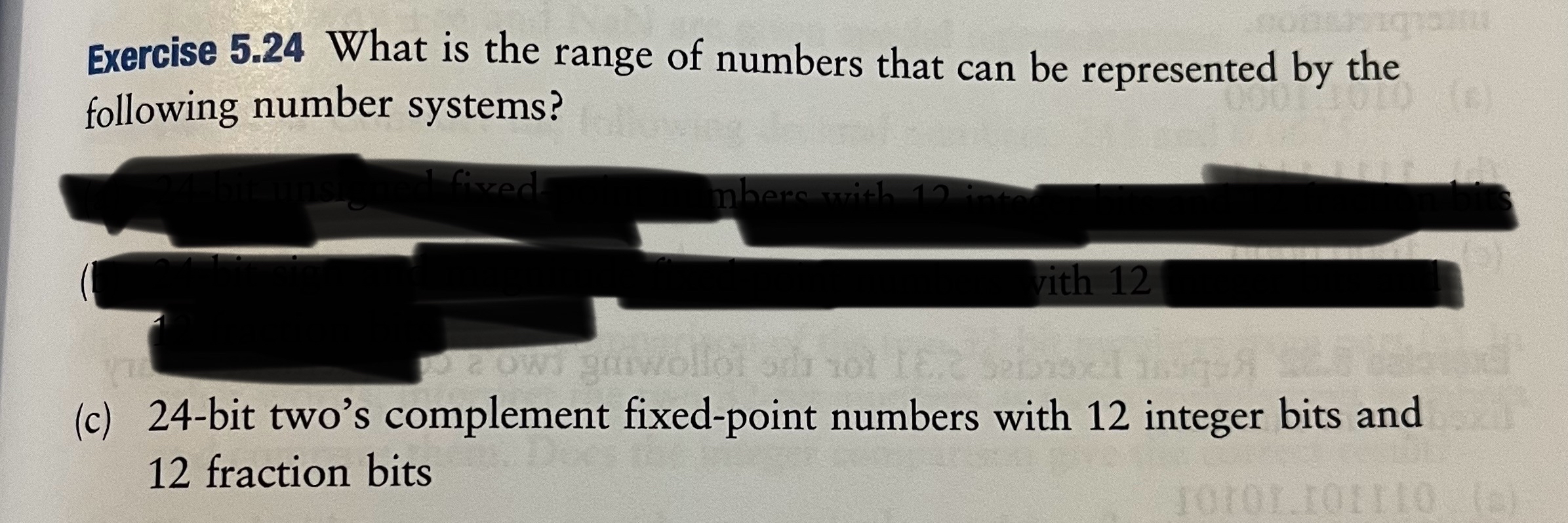 Exercise 5 . 2 4 What is the range of numbers