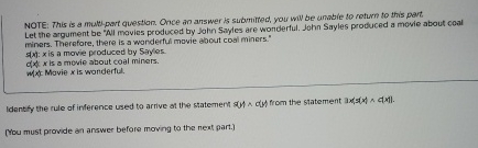 NOTE: This is a muli - part question. Once an