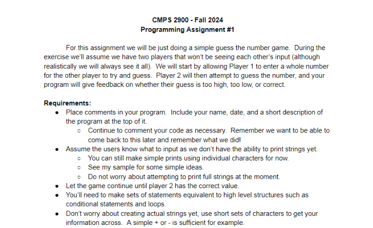 CMPS 2 9 0 0 - Fall 2 0 2 4 Programming