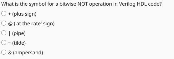 What is the symbol for a bitwise NOT operation in