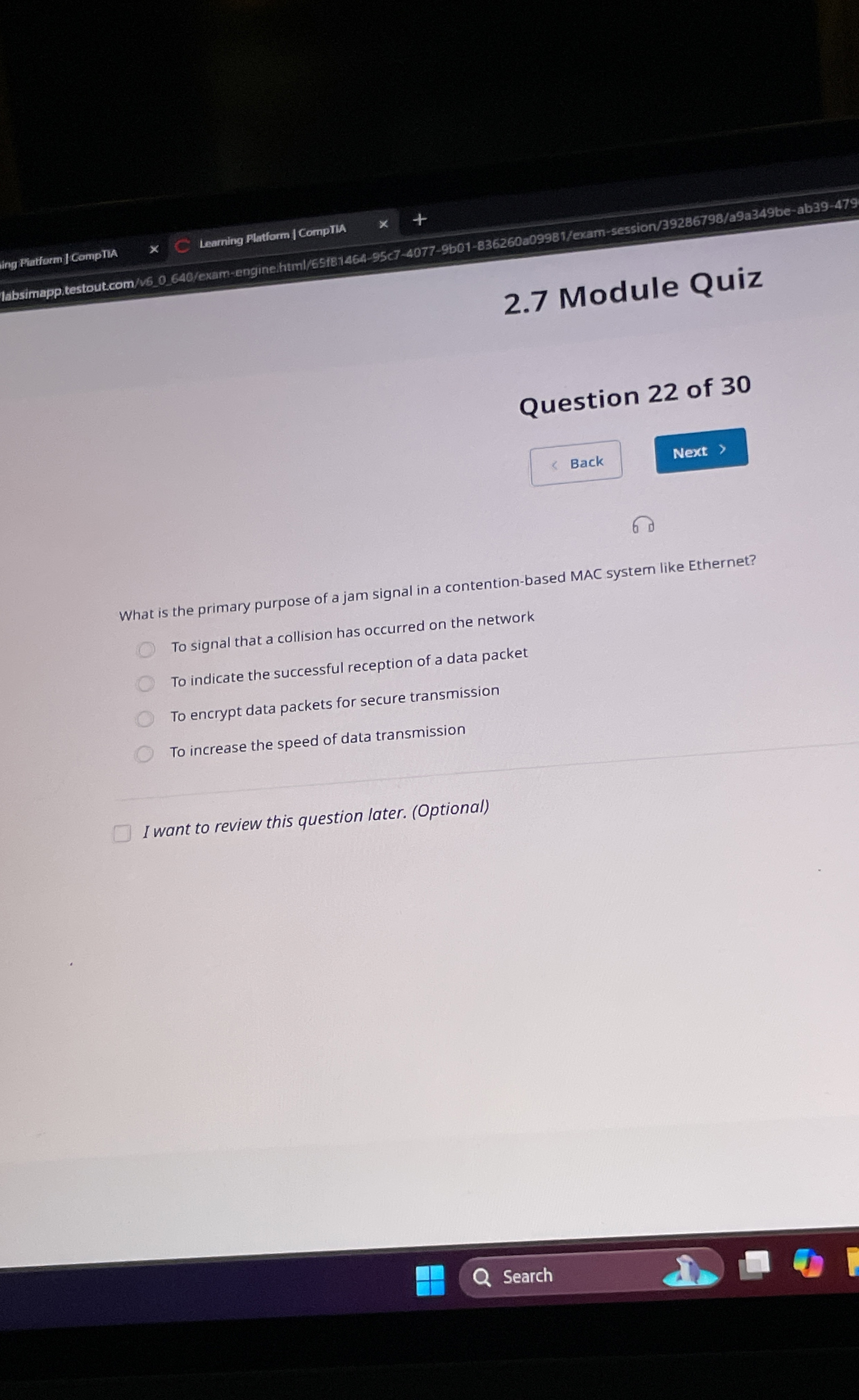 6 0 What is the primary purpose of a jam signal