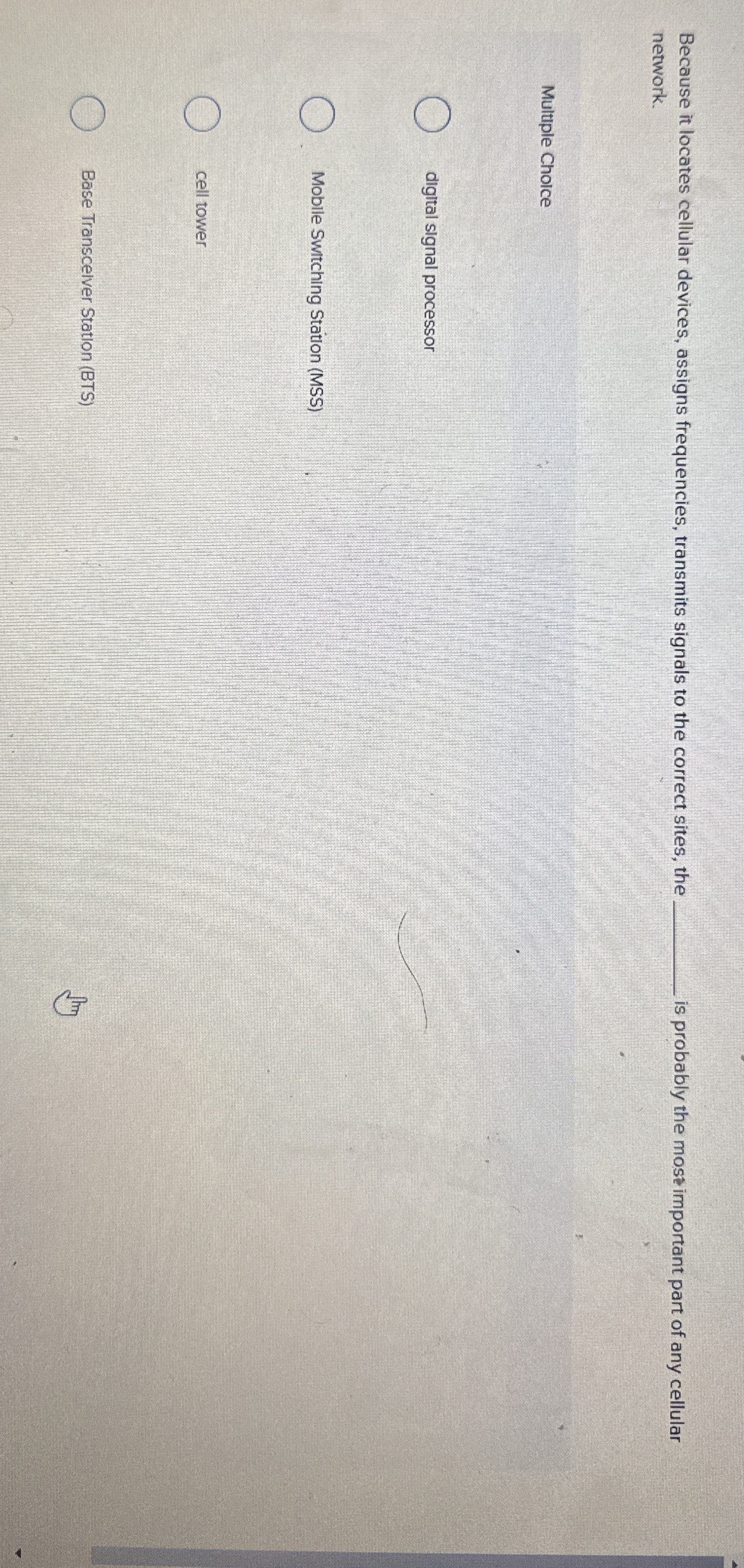 Because it locates cellular devices, assigns