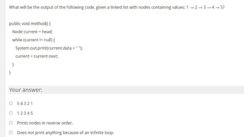 What will be the output of the following code,