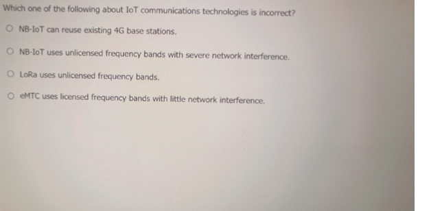 Which one of the following about loT