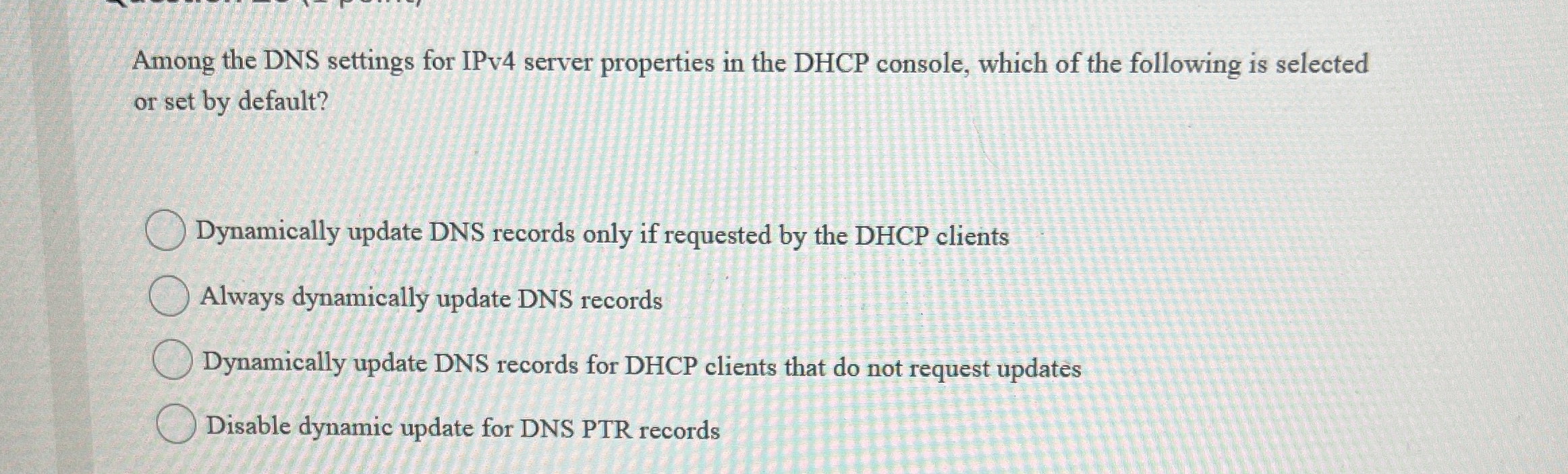 Among the DNS settings for IPv 4 server