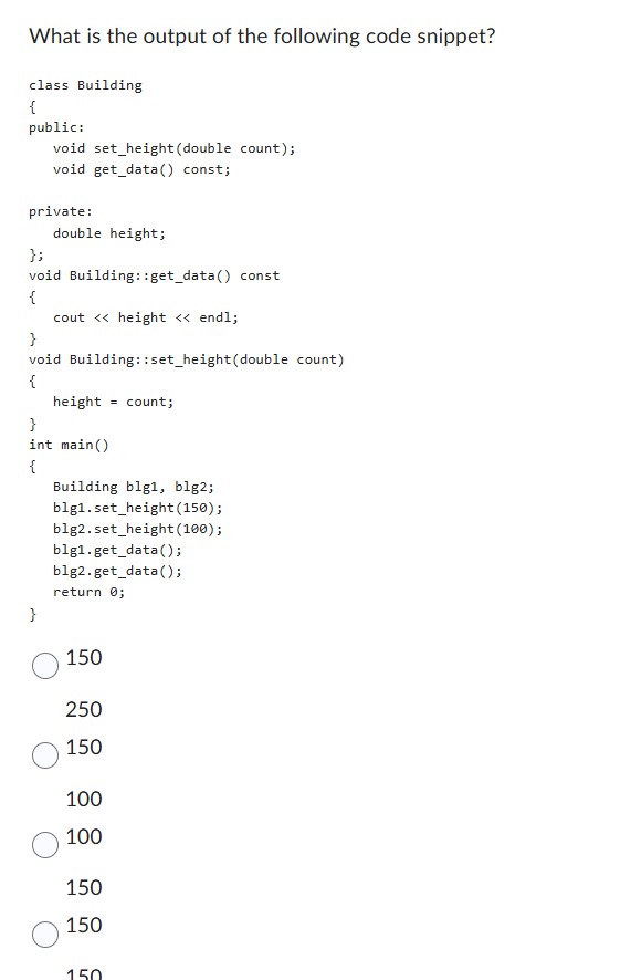 What is the output of the following code snippet?