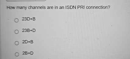 How many channels are in an ISDN PRI connection?