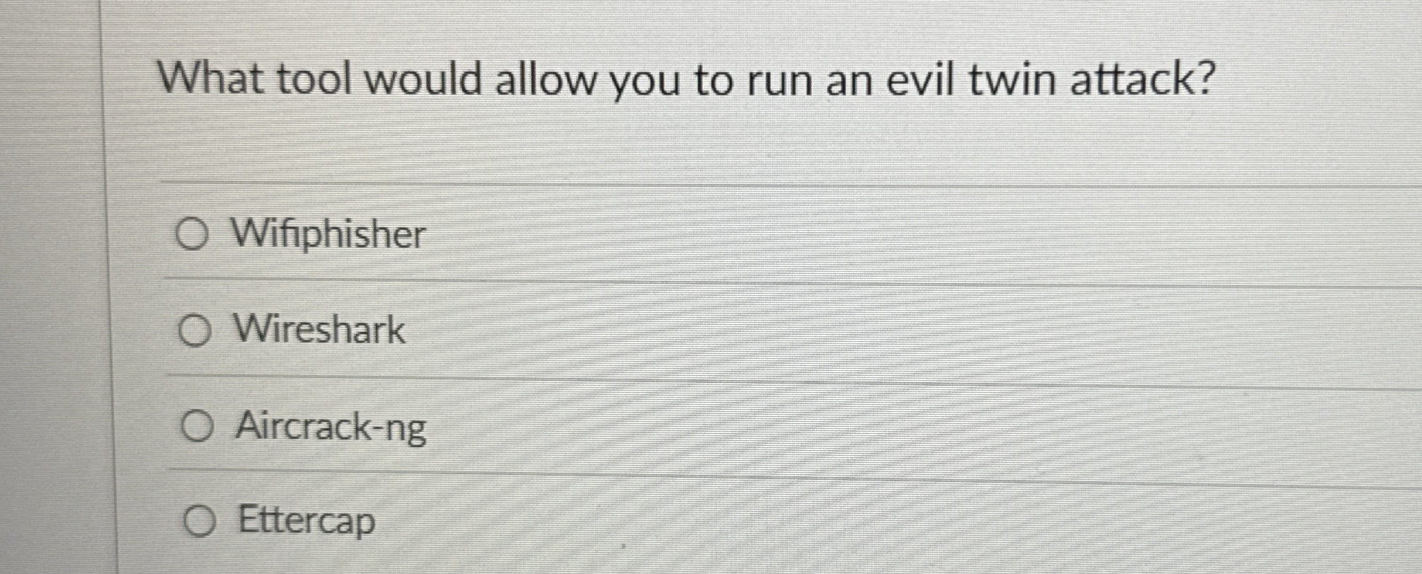 What tool would allow you to run an evil twin