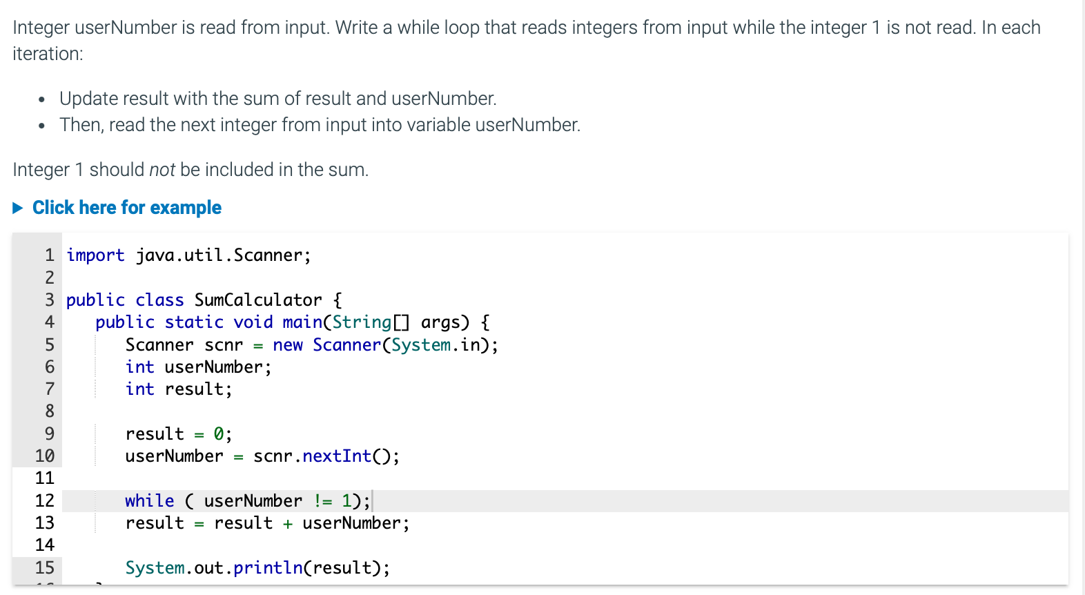 Click here for example ` ` ` import