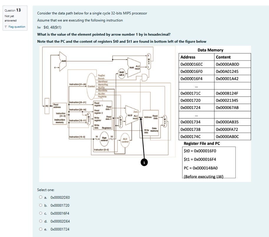 Quistion 1 3 Not yet answered Flag question