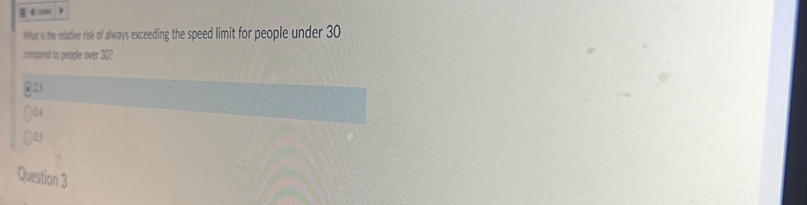 what is the relative rist of alwayss exceeding