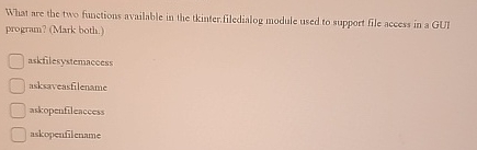 What are the two fiuctions available in the