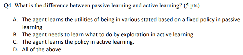 Q 4 . What is the difference between passive